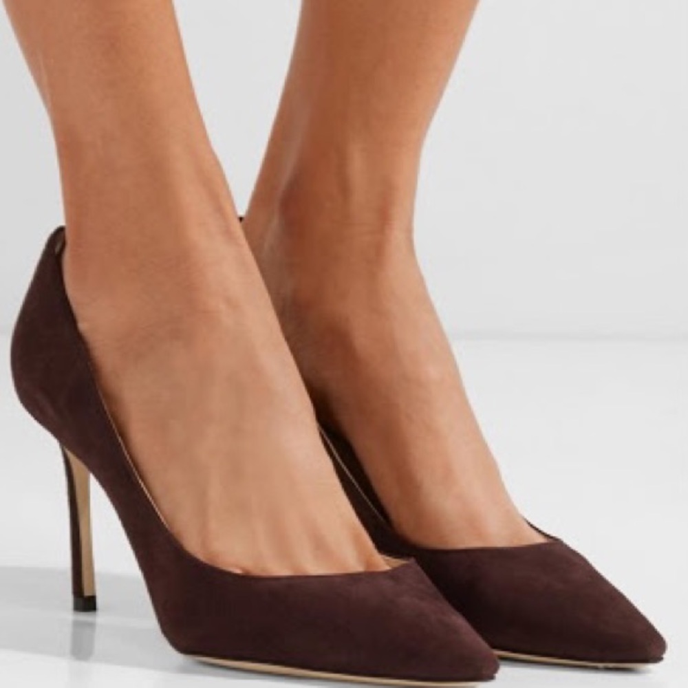 Jimmy Choo Brown Suede Pumps